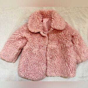 Gap Cozy Pink Faux Fur Kids Jacket